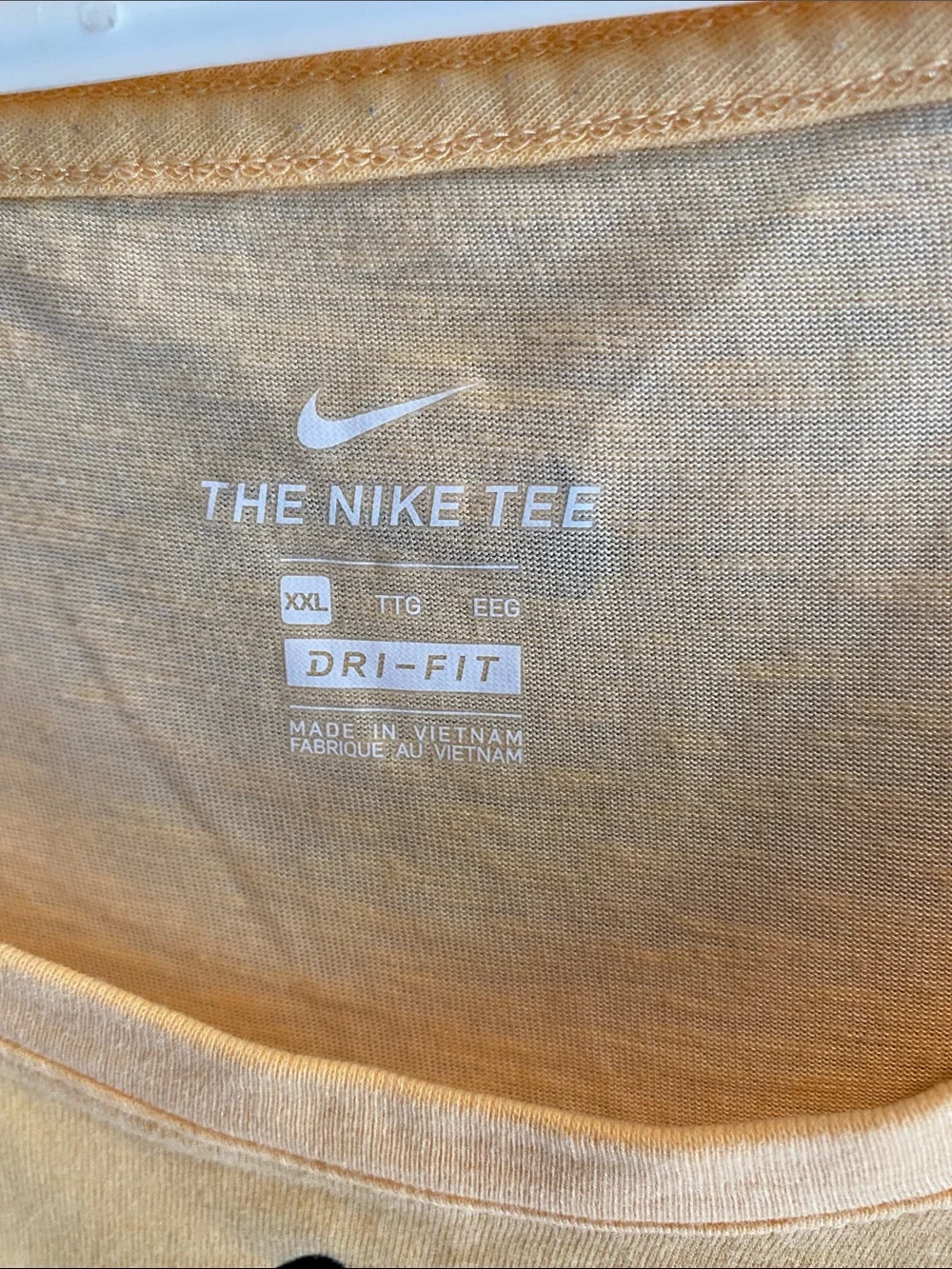 Nike Yellow Short Sleeve Logo Tee Orange Creamsickle color